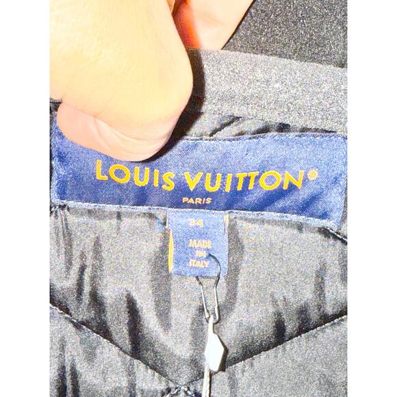 Louis Vuitton LV Monogram Trim Hooded Bomber Jacket Black Women's Size 34/ US 2 - Picture 4 of 5